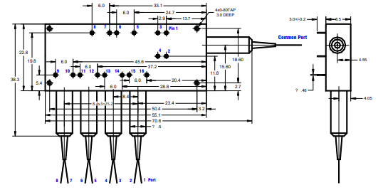 Двухкаскадные волоконные переключатели 1x5 - 1x8